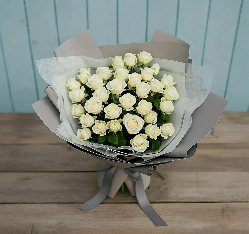 Букет Белоснежная нежность в Малой Дубне