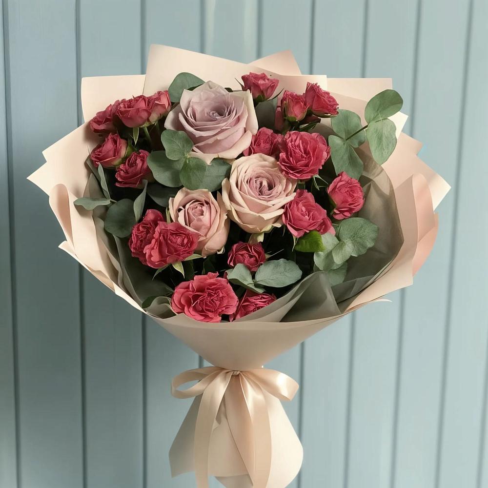 Букет цветов из: Гвоздики и Розы в Малой Дубне