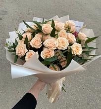 Букет Кремовые розы Латте в Малой Дубне