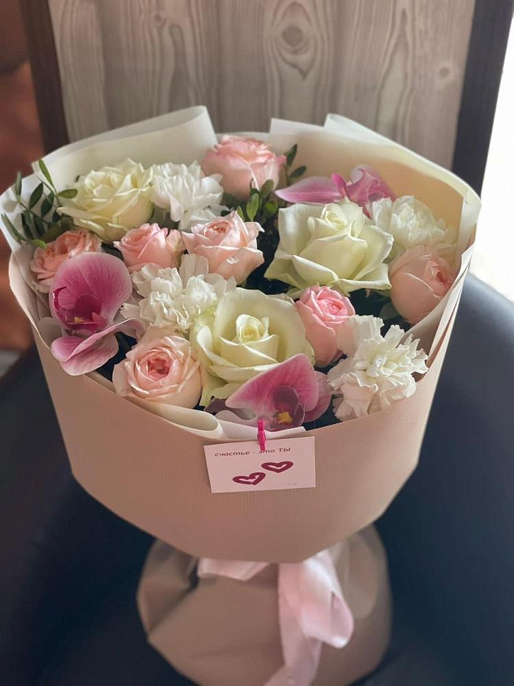 Букет цветов из: Орхидеи, Розы и Гвоздики в Малой Дубне