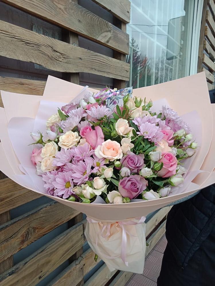 Букет цветов из: Розы и Хризантемы в Малой Дубне