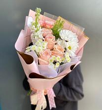 Букет цветов из:  Хризантемы и Розы в Малой Дубне