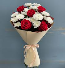 Букет цветов из:  Розы и Хризантемы в Малой Дубне