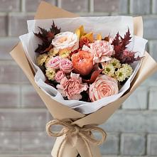 Букет цветов из:  Гвоздики, Хризантемы и Розы в Малой Дубне