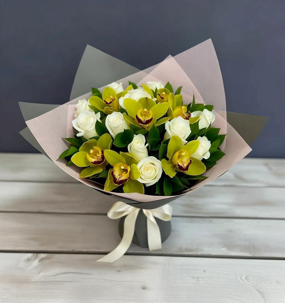 Букет цветов из: Орхидеи и Розы в Малой Дубне