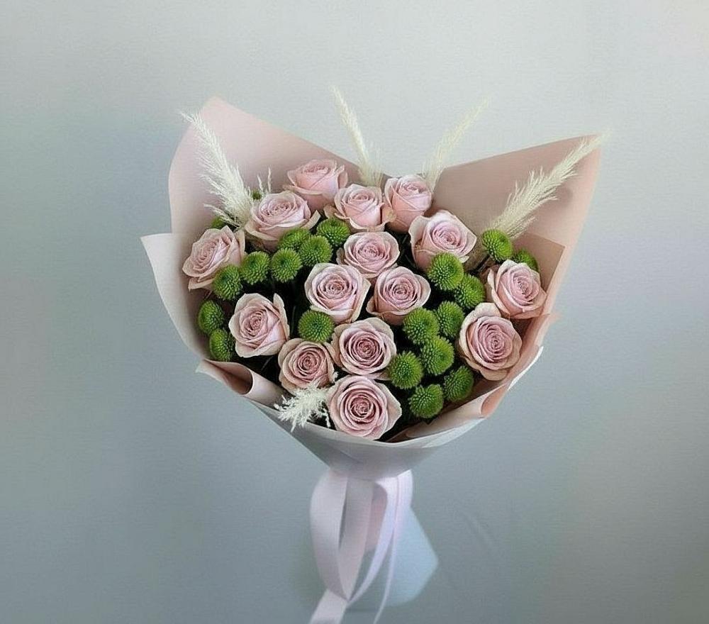 Букет цветов из: Розы и Хризантемы в Малой Дубне