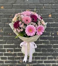 Букет цветов из:  Герберы и Хризантемы в Малой Дубне