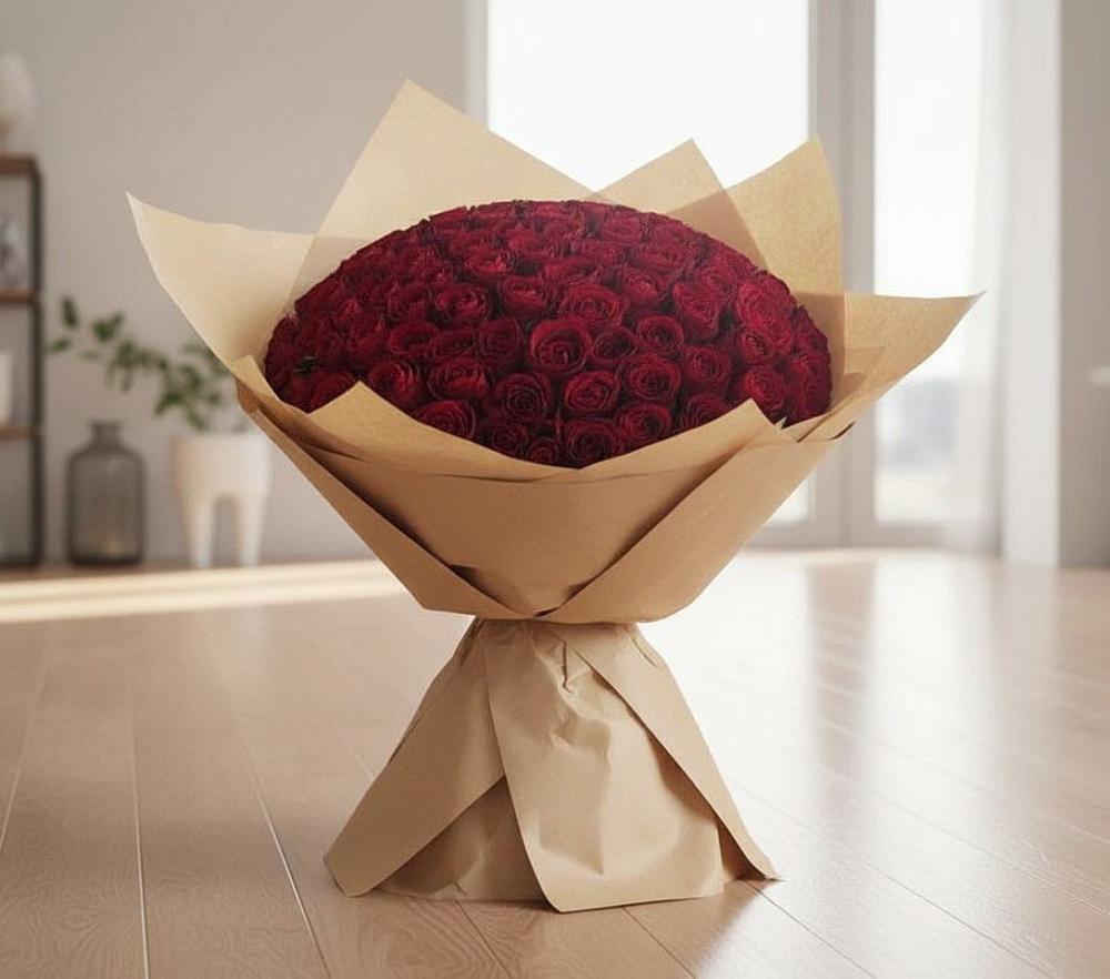 Букет 101 Красная роза в Малой Дубне