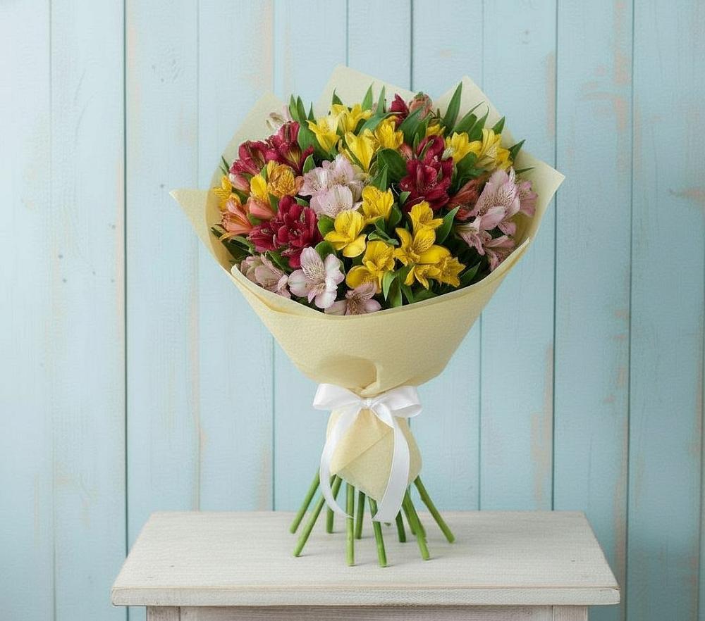 Букет цветов из: Альстромерии в Малой Дубне