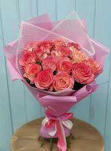 Букет 15 Розовых роз Равель в Малой Дубне