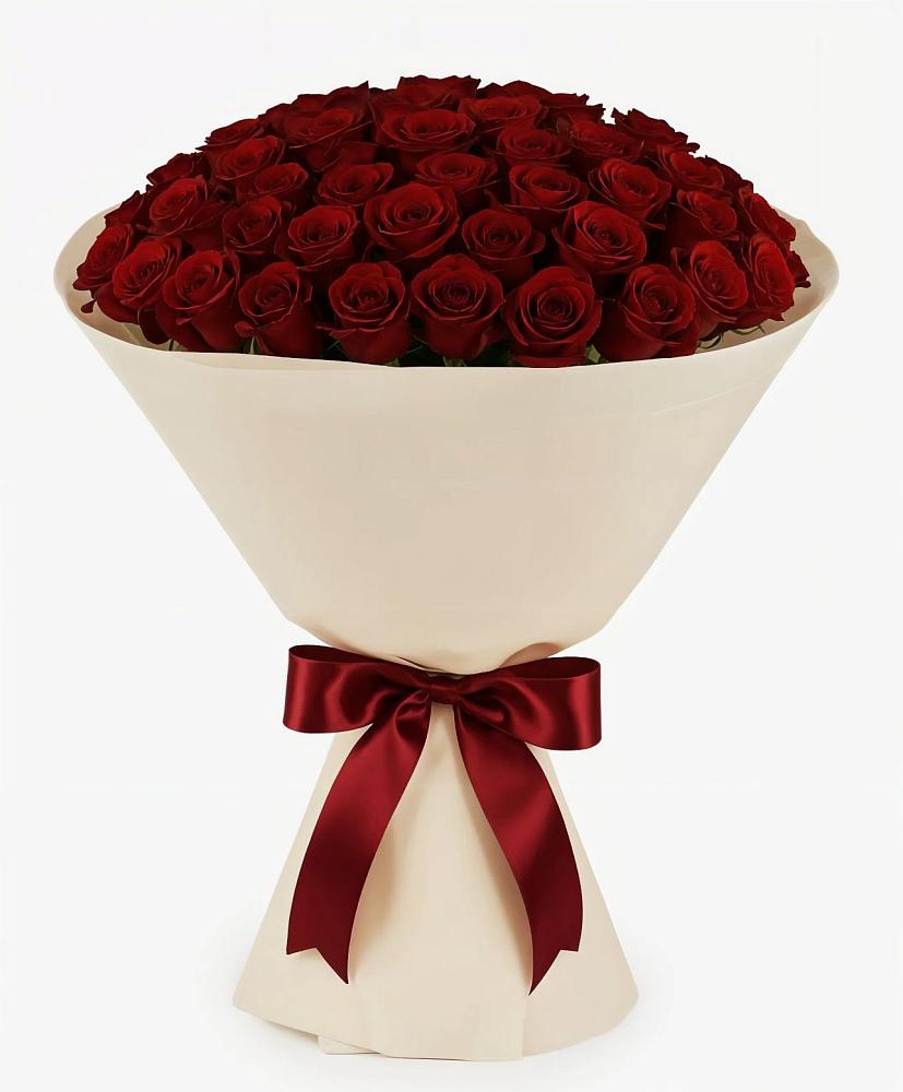 Букет 101 Бордовая роза Блэк Бакарра в Малой Дубне