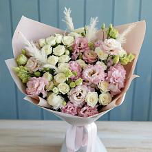 Букет цветов из:  Альстромерии и Розы в Малой Дубне